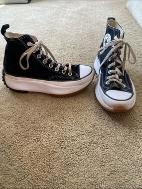 Converse Chuck Taylor Black & White Platform High Top Sneakers